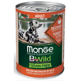 Monge Dog WET BWILD Adult индейка, тыква и цукини, беззерновая консерв..