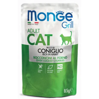 Monge Cat Grill Adult кролик Повнораційний корм для кішок Паучі з кроликом 85 г