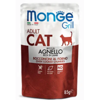 Monge Cat Grill Adult ягня Повнораційний корм для кішок Паучі з ягнятком 85 г