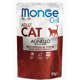 Monge Cat Grill Adult ягня Повнораційний корм для кішок Паучі з ягнятк..
