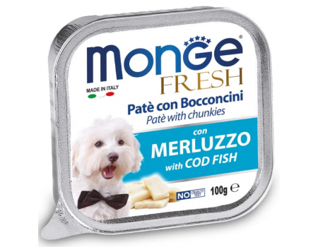 Monge Dog Fresh COD FISH Полнорационный корм для собак с треской 100 г