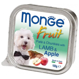Monge Dog FRUIT ягня з яблуком Повнораціонний корм для собак Паштет яг..