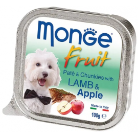 Monge Dog FRUIT ягня з яблуком Повнораціонний корм для собак Паштет ягня з яблуком 100 г