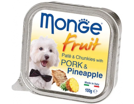 Monge Dog FRUIT свининою та ананасом Повнораційний корм для собак Паштет зі свининою та ананасом 100 г