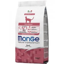 Monge Cat MONOPROTEIN Sterilised з яловичиною - повноцінний збалансований корм для стерилізованих котів, 1,5 кг