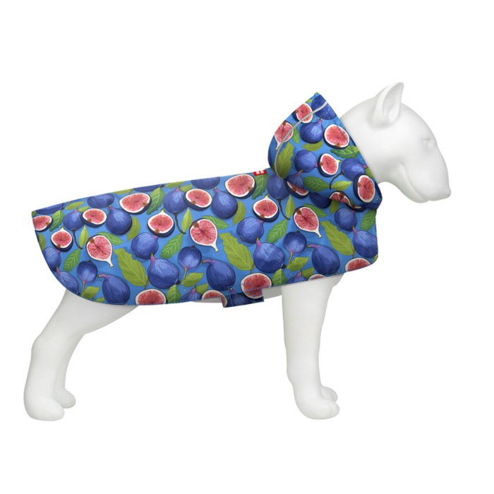 Дощовик-накидка з капюшоном для собак WAUDOG Clothes,  "Інжир", XS, А 26-29 см, B 32-41 см, С 21-26  см