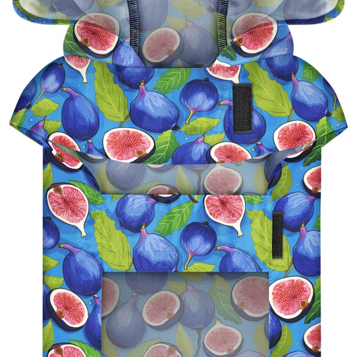Дождевик-накидка с капюшоном для собак WAUDOG Clothes, "Инжир", XXS, А 23-26 см, B 30-36 см, С 15-20 см