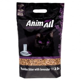 AnimAll Дерев'яний наповнювач для котячого туалету з ароматом лаванди,..