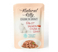 Корм влажный Natural Kitty Chunk in Gravy Chicken with Salmon, кусочки..