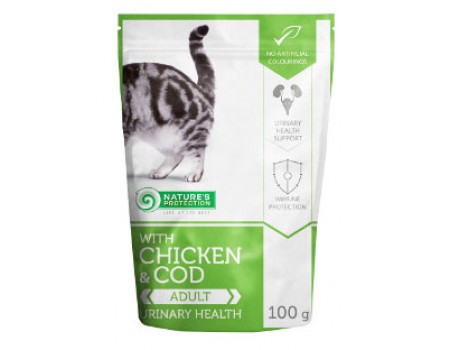 Влажный корм для котов Nature‘s Protection URINARY HEALTH поддержка нормальной работы мочевой системы, 100г