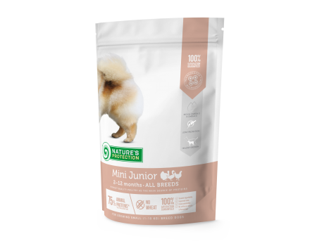 Сухой корм Nature's Protection Mini Junior для щенков малых пород, 500 г