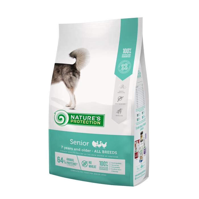 Nature's Protection Senior All Breeds Сухий корм для дорослих собак усіх порід старше 7 років, 4 кг