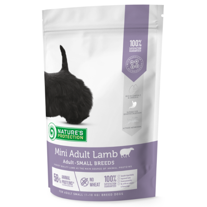 Сухий корм Nature's Protection Mini Adult Lamb для собак малих порід, 500 г