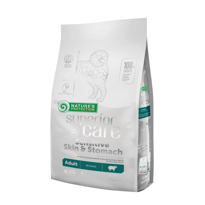 Сухой корм Nature's Protection Sensitive Skin & Stomach Adult для собак с чувствительным пищеварением, 1.5 кг