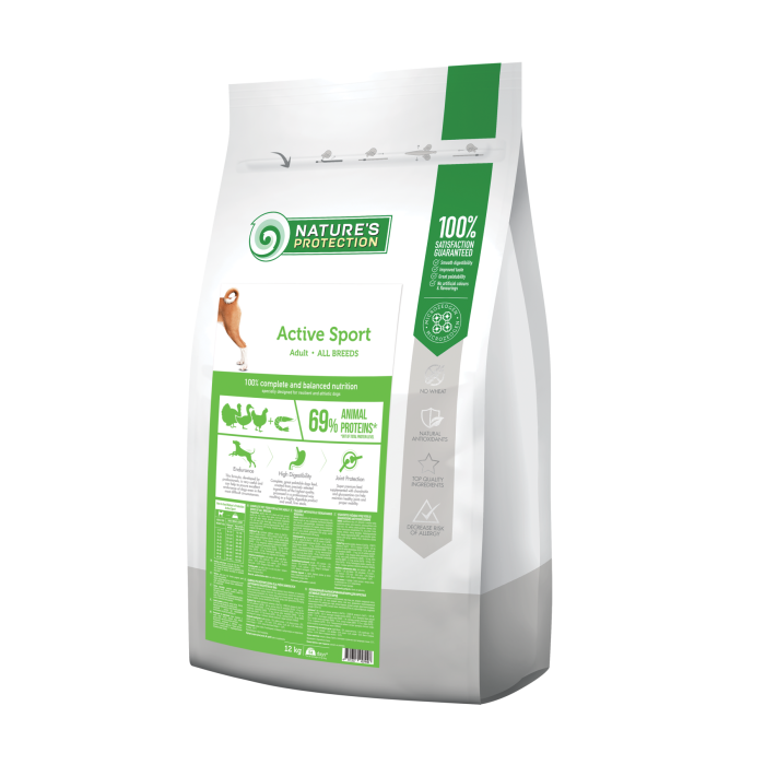 Nature‘s Protection Active Sport Adult All Breeds Сухой корм для взрослых спортивных, охотничьих и служебных собак 12 кг