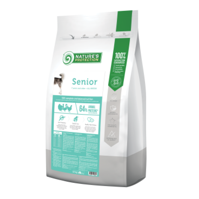 Nature's Protection Senior All Breeds Сухий корм для дорослих собак усіх порід старше 7 років, 4 кг