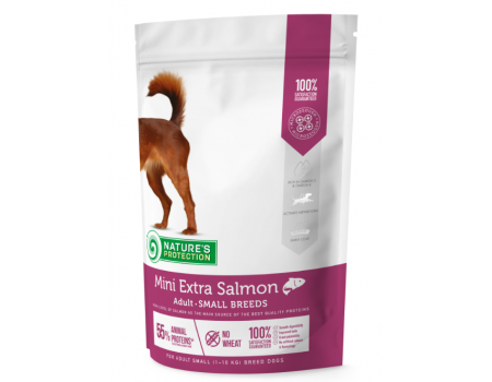 Сухой корм Nature's Protection Mini Extra Salmon Adult Small Breeds для собак малых пород, 500 г