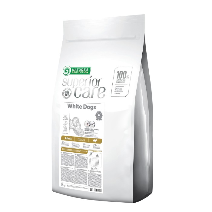 Сухой корм Nature's Protection Superior Care White Dogs для взрослых собак малых пород, ягненок, 17 кг