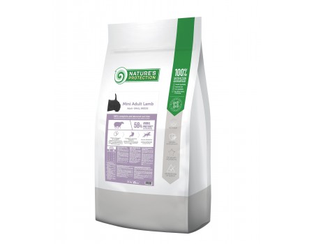 Сухой корм Nature's Protection Mini Adult Lamb для собак малых пород, 18 кг