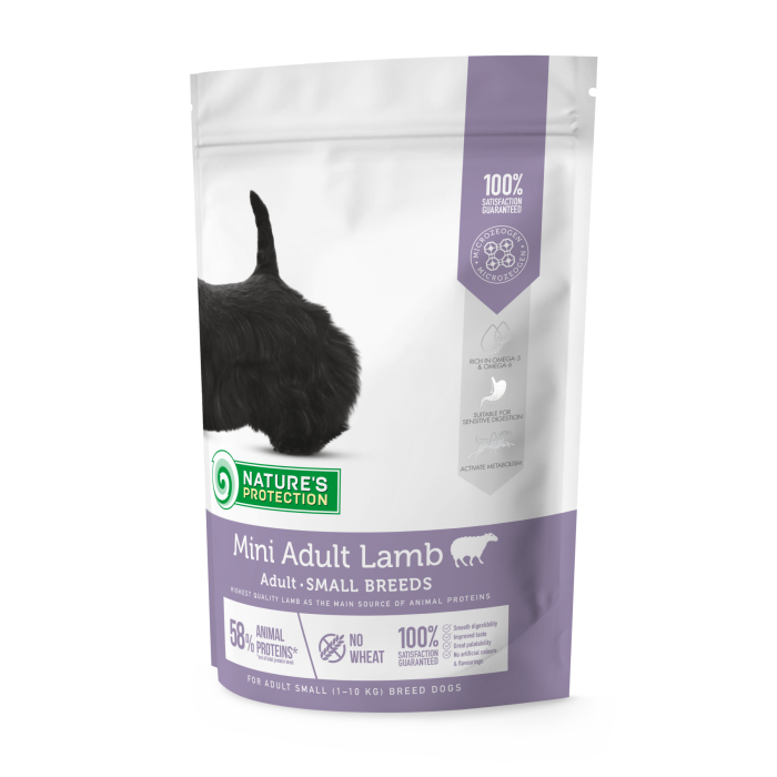 Сухий корм Nature's Protection Mini Adult Lamb для собак малих порід, 7.5 кг