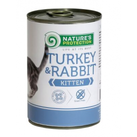 Консерва Nature's Protection Kitten Turkey & Rabbit для кошенят, 400 г..