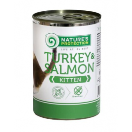 Консерва Nature's Protection Kitten Turkey&Salmon для котят, 400 г..