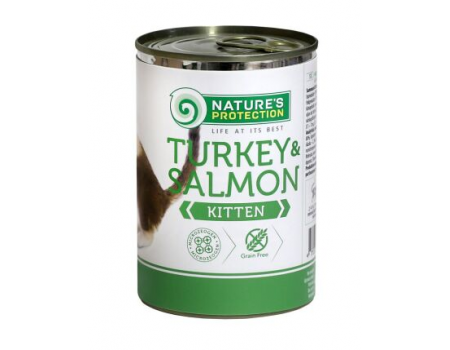 Консерва Nature's Protection Kitten Turkey & Salmon для кошенят, 400 г