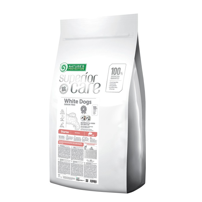 Сухой корм Nature's Protection White Grain Free Starter для щенков, гипоаллергенный, 17 кг