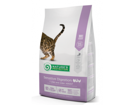 Корм Nature's Protection Sensitive Digestion для дорослих котів, чутливих до їжі, 18 кг
