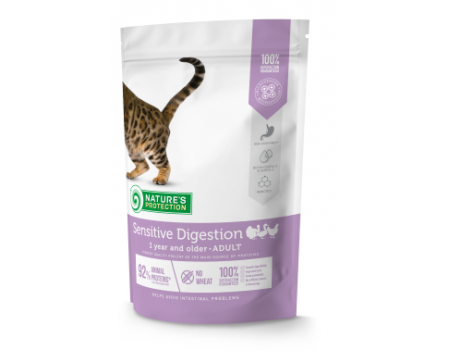 Корм Nature‘s Protection Sensitive Digestion для взрослых котов чувствительных к пище, 400г