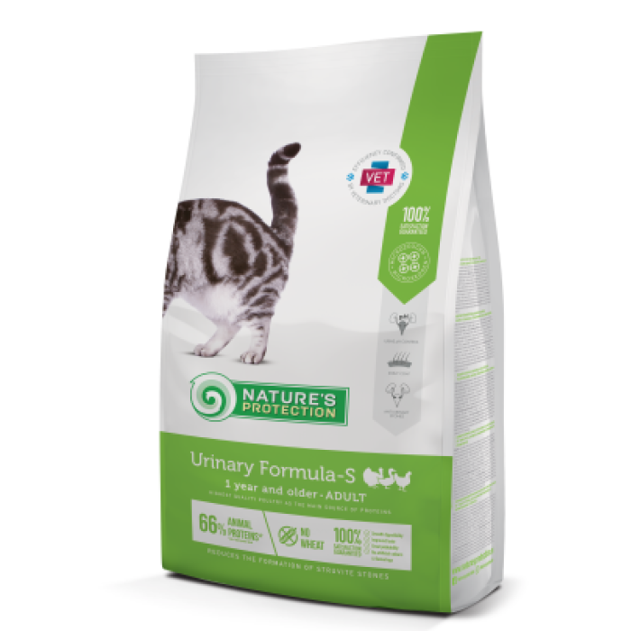 Корм Nature's Protection Urinary Formula-S - для підтримки здоров'я сечостатевої системи котів, 18 кг