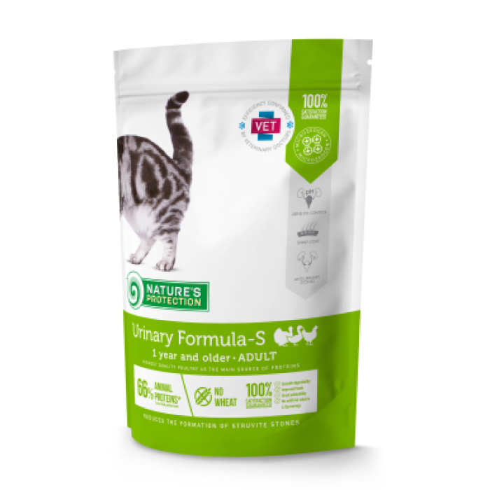 Корм Nature's Protection Urinary Formula-S - для підтримки здоров'я сечостатевої системи котів, 400г