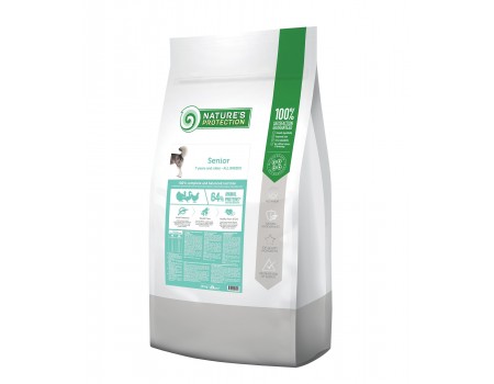 Сухой корм Nature's Protection Senior для зрелых собак всех пород, 18 кг