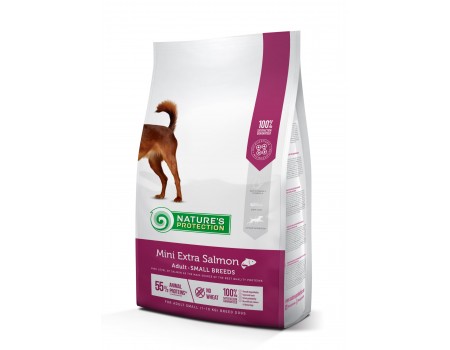 Сухой корм Nature's Protection Mini Extra Salmon Adult Small Breeds для собак малых пород, 2 кг