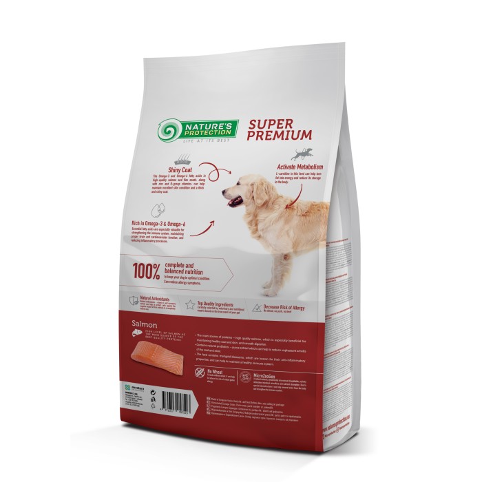 Сухий корм Nature‘s Protection Extra Salmon Adult All Breeds для дорослих собак усіх порід з лососем, 12 кг Nature's Protection Extra