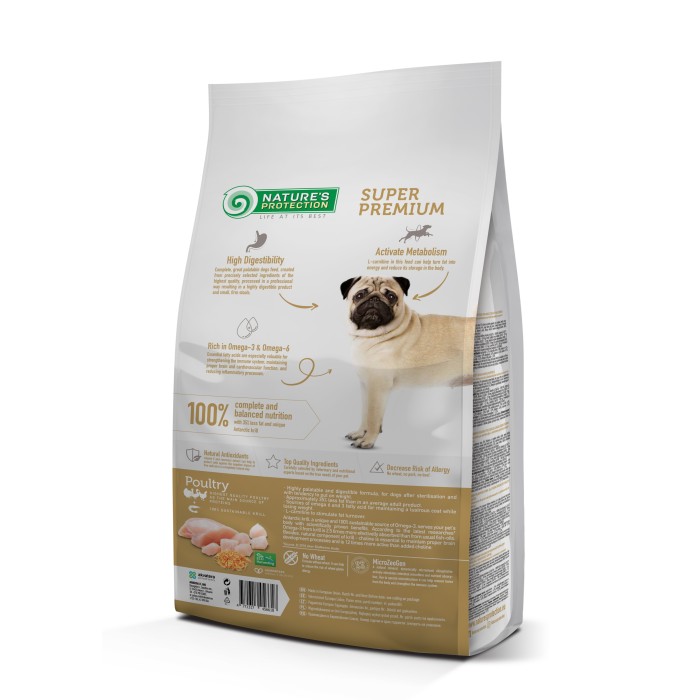 Сухий корм Nature's Protection Weight Control Sterilised Adult all breeds, для стерилізованих собак, 12 кг