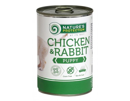Консерва Nature's Protection Puppy chicken & rabbit для щенков, 200 г