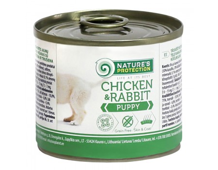 Консерва Nature's Protection Puppy chicken & rabbit для цуценят, 800 г