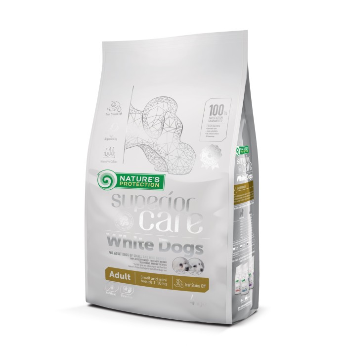 Сухий корм Nature's Protection Superior Care White Dogs для дорослих собак малих порід, ягня, 4 кг