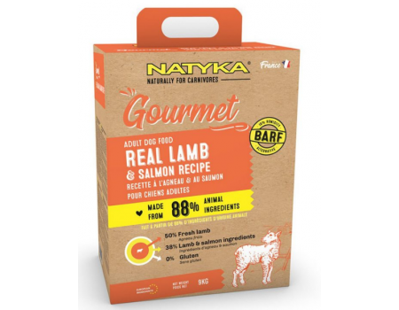 Natyka Gourmet Adult Lamb & Salmon Полувлажный корм для взрослых собак (ягненок, лосось) 9кг