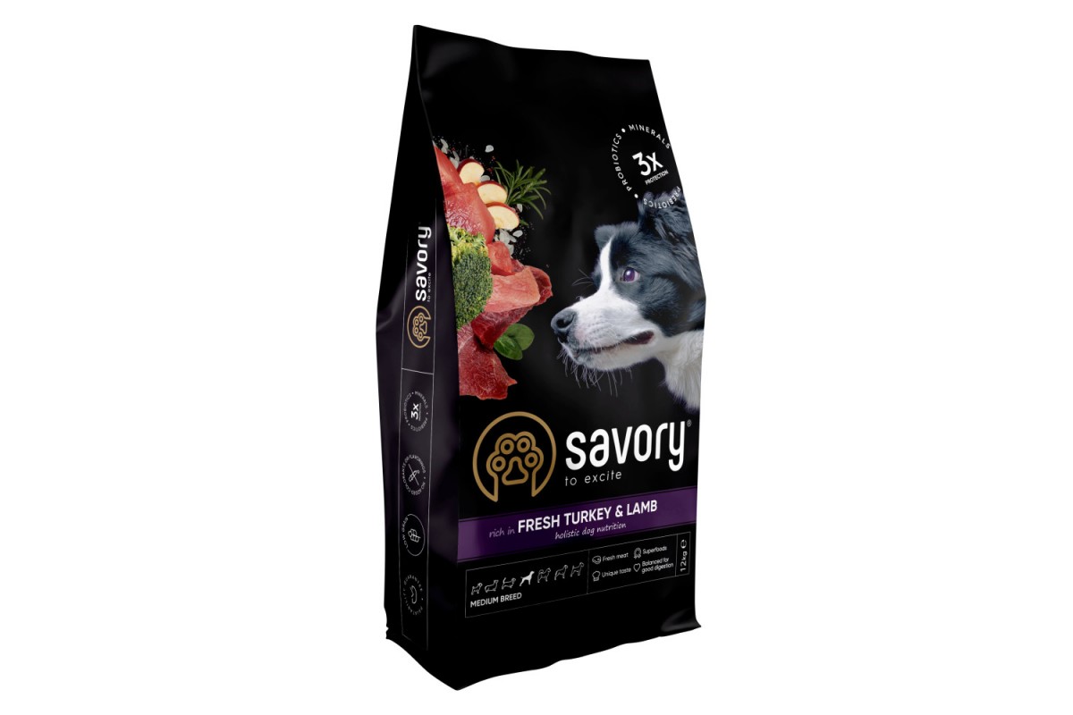 Сухий корм для собак середніх порід Savory Medium Breed rich in