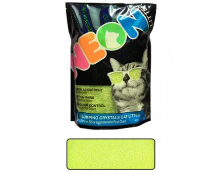Neon Litter Clump НЕОН комкующийся кварцевый наполнитель, неоновый зеленый,  1,81 кг