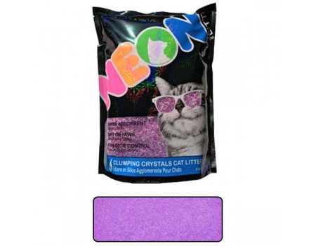 архив // Neon Litter Clump НЕОН комкующийся кварцевый наполнитель, неоновый фиолетовый,  1,81 кг