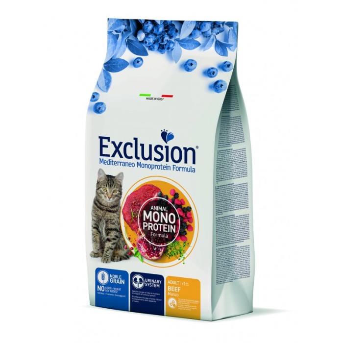 Сухий корм Exclusion Adult Beef для дорослих котів, з яловичиною, 12 кг