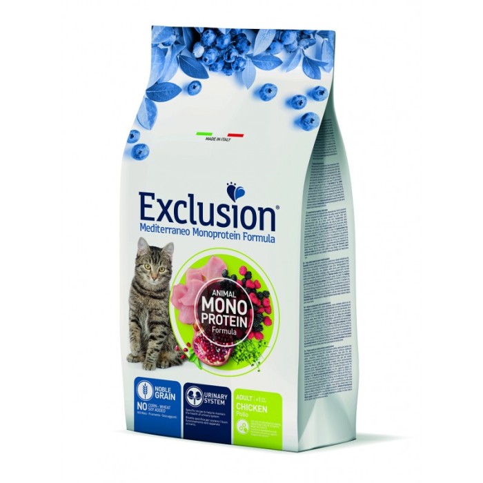 Сухой корм Exclusion Adult Chicken для взрослых кошек, с курицей, 12 кг