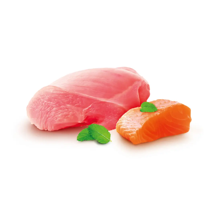 Home Food Корм CAT ADULT Здорова шкіра та блиск шерсті «Індичка та лосось» (10 кг)