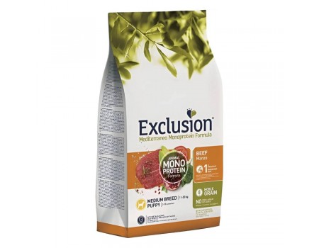 Корм Exclusion Puppy Beef Medium Breed 12 кг