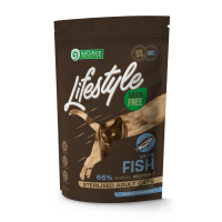 Беззерновий сухий корм Nature's Protection Lifestyle Sterilised для стерилізованих кішок, з білою рибою, 1.5 кг
