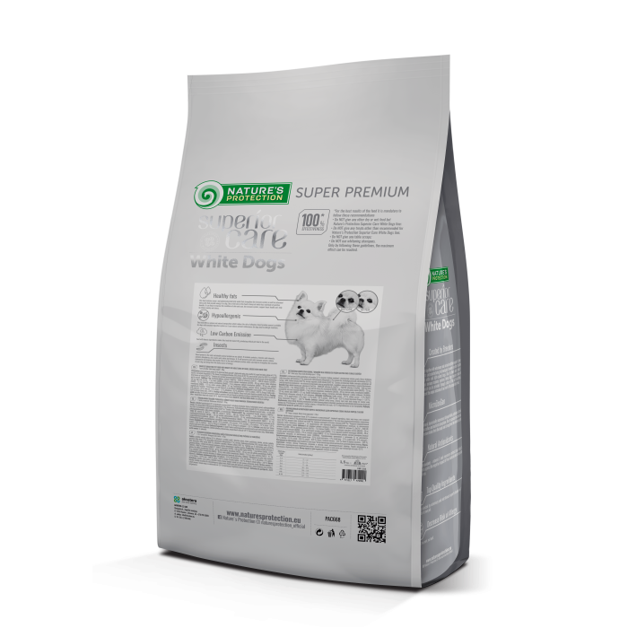 Сухий корм Nature's Protection Superior Care White Dogs Adult Small&Mini Breeds для собак, з комахами, 1.5 кг