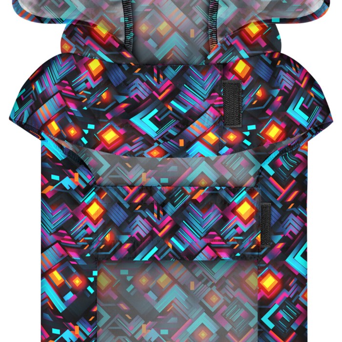 Дождевик-накидка с капюшоном для собак WAUDOG Clothes, "Бесконечные миры", L, А 48-52 см, B 60-70 см